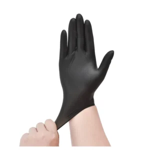 Clean Beauty Food Safety Rubber Powder Free Non Sterile Black Disposable Nitrile Exam Gloves