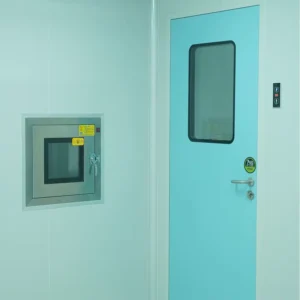 Cleanroom Door Pharmaceutical Laboratory Airtight HPL Aluminum Stainless Steel 304 Frame Glass Window Sterile Room