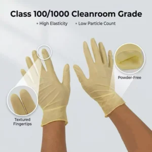 Cleanroom Latex Gloves Smooth Surface Disposable Powder Free Industrial Gloves for Electronics Laboratory OEM