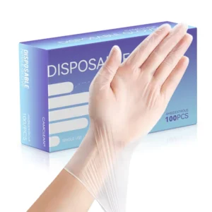 Clear PVC Disposable Safety Gloves Anti Slip Water Proof for Food Cleaning Hairdressing Tattoo Beauty Salon Use Latex Free