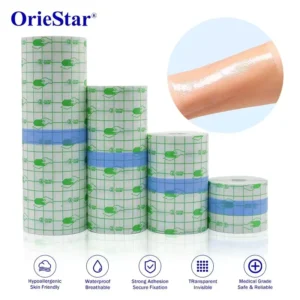 Clear Transparent Waterproof PU Adhesive Film Jumbo Roll Medical Grade Breathable Skin Wound Tape