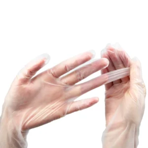 Clear Vinyl Disposable Gloves Food Safe for Kitchen Cleaning Salon Beauty Use