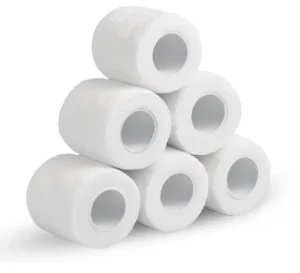 Cohesive Bandage Self Adherent Wrap Medical Tape Elastic Adhesive Bandage Athletic Sports Tape for Finger Ankle Wrist (White)