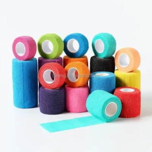 Cohesive Bandage with High Elasticity Comfort Breath Easy to Tear Self adhesive Bandage Free Samples