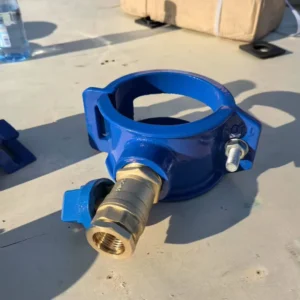 Collier De +valve Ductile Iron Saddle DN80 Epoxy Coated with Outlet 1 1 2