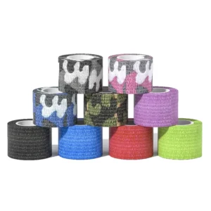 Color Elastic Bandage Non woven Self adhesive Packaging Disposable Tattoo Handle Bandage