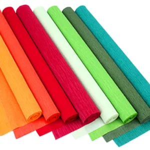 Color Gifts Flowers Hand Crepe Paper Rolls Papel Crepe