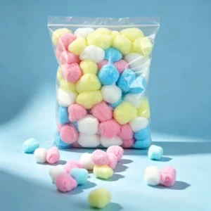 Colored Cotton Balls Soft Absorbent Multi Purpose CE Certified Class I Alcohol Cotton Ball for Overseas Market
