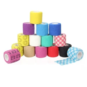 Colored Self Adhesive Non Woven Cohesive Hand Guard Bandage Soft Breathable Elastic Sport Use