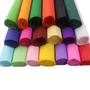 Colorful 50*150cm 50*200cm Crepe Paper Rolls for DIY or Gift Decoration