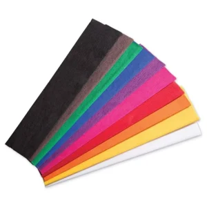 Colorful 50*200cm Crepe Craft Paper Single Side Moisture Proof Coating for Artificial Flowers and Gravure Printing