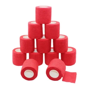 Colorful 5cm Self Adhesive Bandage Wrap Tattoo Grip Wrap Tape Vet Wrap Bandage Elastic Cohesive Bandage for Sports