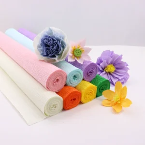 Colorful Customizable Crepe Paper Roll with Offset Printing for Gift Wrapping & DIY Crafts China Factory