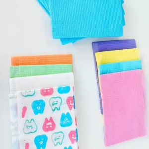 Colorful Dental Bibs Medical Dental Bibs Nail Pad Disposable Waterproof Dental Bibs Paper+PE Composite Material 2/3 Ply