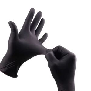 Colorful Heavy Duty Disposable Powder Free Nitrile Gloves Food Prep Black Protective Gloves