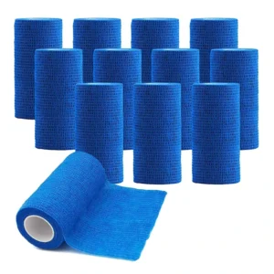 Colorful Non woven Elastic Self adhesive Animal Horseshoe Cohesive Elastic Wrapped Horse Bandages