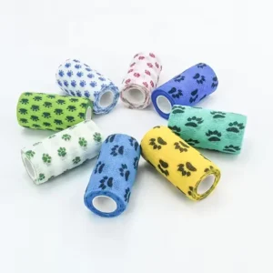 Colorful Pets Cohesive Bandage Animal Printed Self adhesive Elastic Bandage for Pets Adhesive Bandages