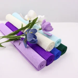 Colorful Printed Festive Heavy Disposable 100% Wood Pulp Crepe Paper Roll DIY Party Decor Halloween Christmas Graduation New