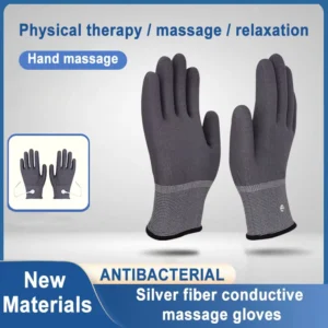 Conductive Silver Fiber Massage TENS Electrode Gloves Facial Stimulator Muscle Pain Relief Microcurrent Latex Free Silicone Free