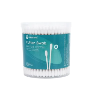Cosmetic Tool Pointed Round Tip Cotton Swab 200pcs Bamboo Stick Cotton Bud with pp Box