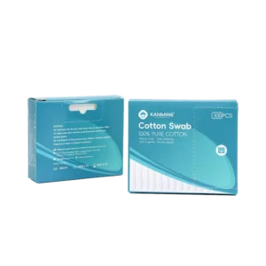 Cotton Bud 100pcs Bamboo Stick Cotton Swab with Side opening Paper Box