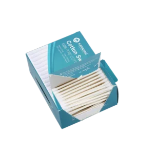 Cotton Bud 200pcs Paper Stick Cotton Swab with Side opening Paper Box for Personal Care Makeup