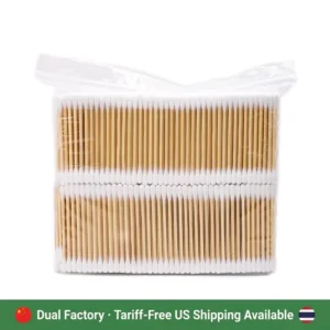 Cotton Buds 1000Pcs Bamboo Stick Cotton Swab With Bags