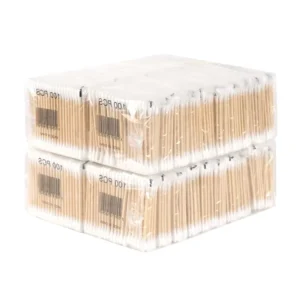 Cotton Buds China Bulk Price Custom Logo Q Tips Eco Friendly Cosmetic Cotton Swab Stick Wooden Bamboo Cotton Ear Buds