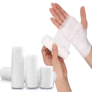 Cotton Gauze PBT Elastic Bandage Soft Breathable 4.5m Auxiliary Bandaging Dressing Fixation Wrap Pressure Bandage