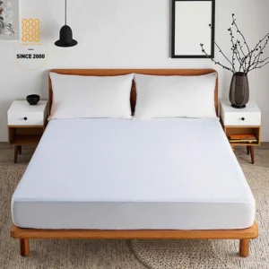 Cotton Polyester Terry Waterproof Bed Protection Pad Hospital Use King Size Mattress Cover 6 Side with Zipper