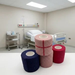 Cotton Self-Adhesive Bandage for Medical Fixation (Orthopedic Splint & Wound Dressing) Catheter & Joint Protection Exercise