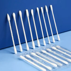 Cotton Swab Bamboo Cotton 100 Pcs Bamboo Stick Cotton Buds with Paper Box Makeup Remover Swab