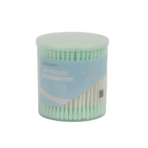 Cotton Swab with Double Head Green Bamboo and Plastic Sticks Disposable Makeup Removal Tools Soft Swab