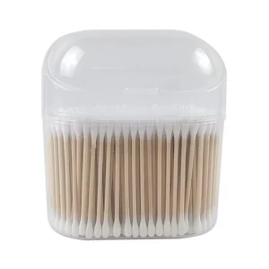 Cotton Swabs with Round Head Antibacterial Makeup Cleaning and Baby Ear Care Bamboo Stick