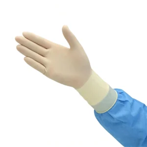 Cream Latex and Powder Free Disposable Latex Vinyl Blend Exam Synthetic Gloves Suitable for High Risk Infection Areas
