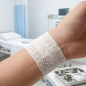 Crepe Gauze Self Adhesive Double sided Bandage with Medical Fixation Customizable Length (6cm X 400cm)