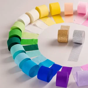 Crepe Paper Color Crepe Paper Roll Streamers Birthday Party Background Wall Layout Ribbon Roll Decoration