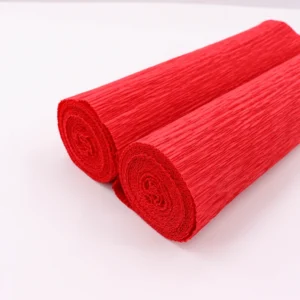 Crepe Paper Roll Eco Friendly Recycled Pulp Resin Single Side Customized Color Fresh Flower Bouquet Wrapping DIY Craft Gift