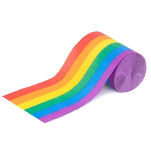 Crepe Paper Streamers Crinkle Roll White Purple Rainbow Color Crepe Paper for Gift Handicraft Projects Ceiling Decorations