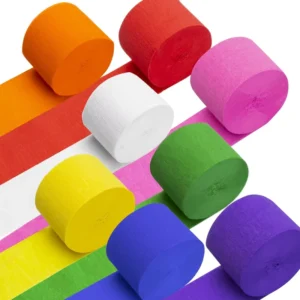 Crepe Rainbow Paper Streamer DIY Rolls New Year Confetti Cannon Party Decorations for Birthday Wedding Other Festive Occasions