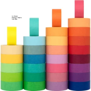Crepe Washi Paper Adhesive Tape Blue Painter’s Masking Tape Water Activated Die Cut Factory Price Made in China