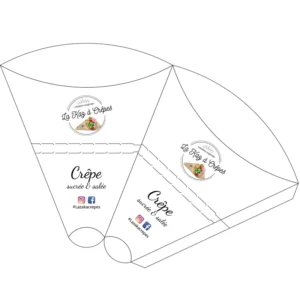 Crepe Wrapper Eco Friendly Crepe Paper Cone with Tear Perforation