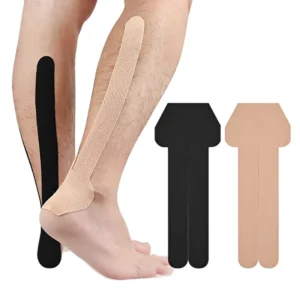 Cross border Pre cut Cotton Ankle Muscle Tape Sports Ankle Brace Elastic Breathable Unisex Bandage 25cm X 10cm BK 037