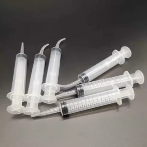 Curved Utility Syringes Dental Disposable Clear Plastic Customized Size 50pcs bag Aspirating Syringe