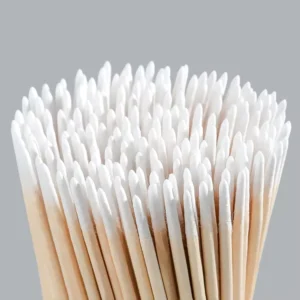 Custom 100 Pcs Eco Friendly Wooden Swab Stick Cosmetic Cotton Swabs Pointed Tip Cotton Swab 10cm or 7.5cm