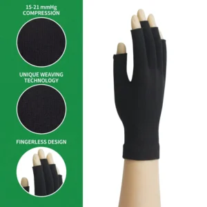 Custom 20 30mmHg Lymphedema Prevention Compression Gloves Support Arm Sleeve Medical Grade Edema Relief Fingerless