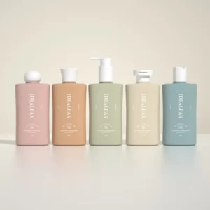 Custom 250ml PET Plastic Shampoo Bottle Empty Plastic Body Wash Cosmetic Squeeze Bottle With Flip Cap