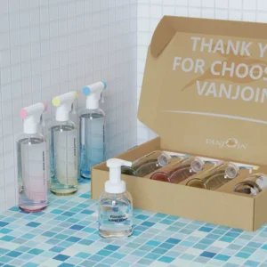 Custom 300ml Hand Sanitizing Spray Bottle with New Design for Facial Cleanser Mascara Eye Drop Screen Printed Private Label
