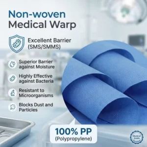 Custom 45gsm 60gsm Polypropylene Spunbonded SMS SMMS Medical Non woven Fabric Roll
