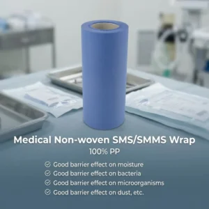 Custom 45gsm 60gsm Polypropylene Spunbonded SMS SMMS Nonwoven Fabric Roll Medical
